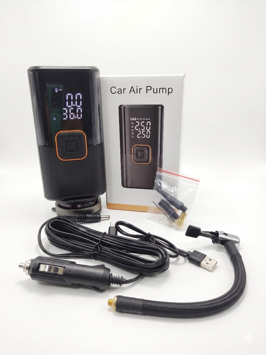 Compresor de aire portátil digital inteligente (para carro, moto, bicicletas, balones)